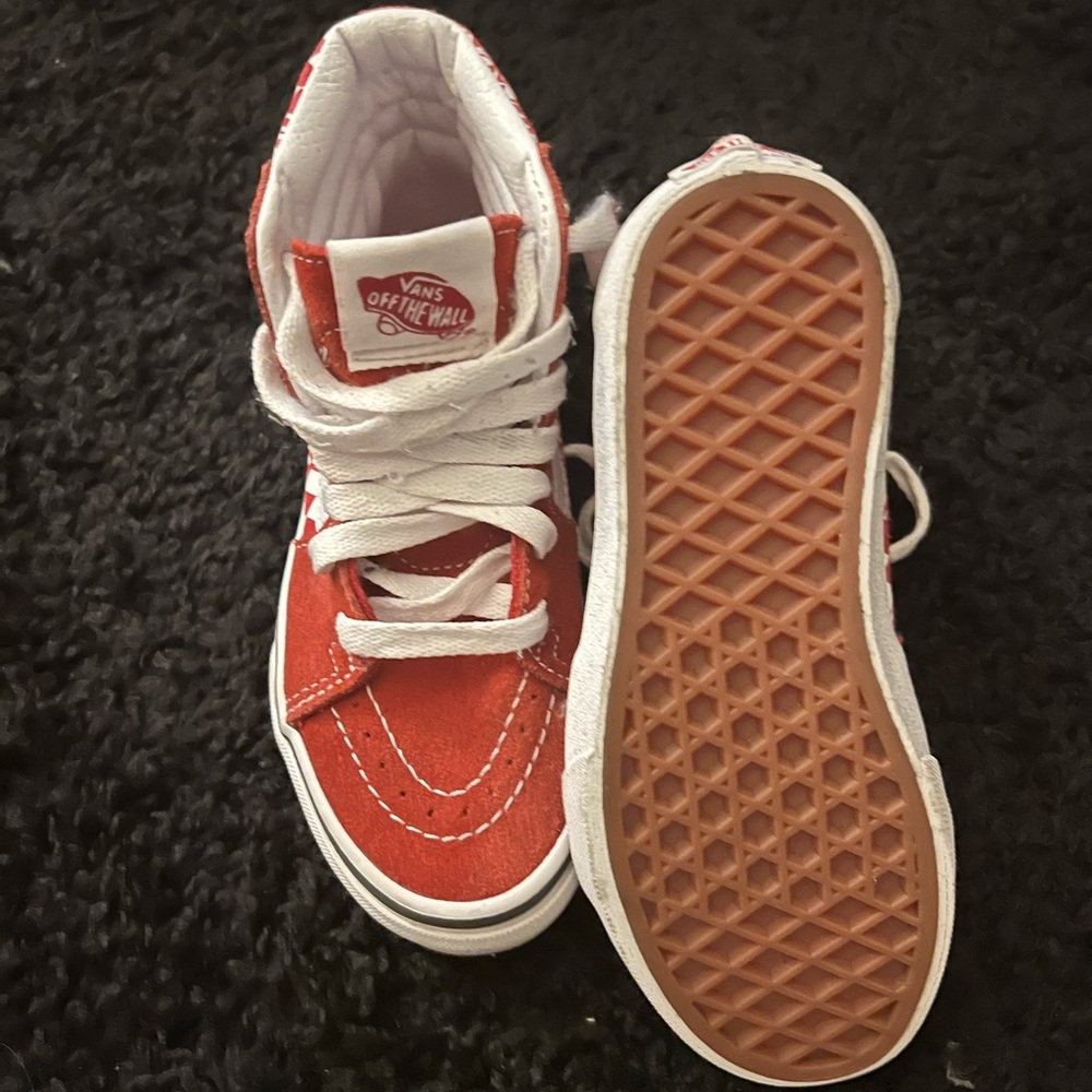 Vans red$white only worn once